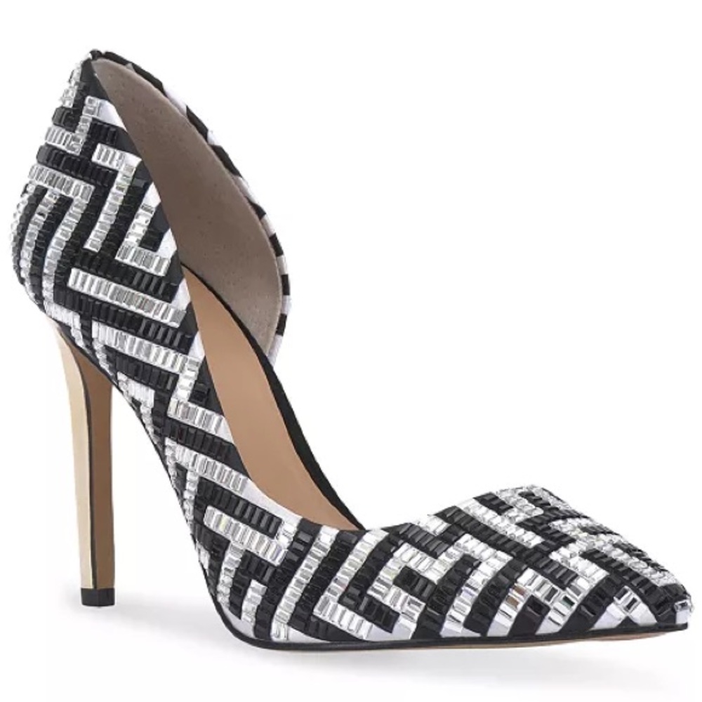 INC International Concepts Black and White Patterned Heels